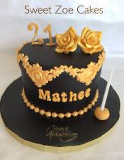 Gold and Black Cake